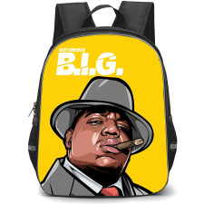 Biggie Smalls Backpack StudentPack - Biggie Smalls Yellow Cartoon Art Poster