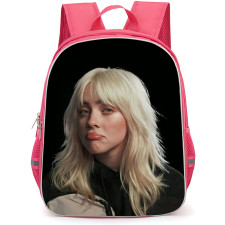 Billie Eilish Beyonce Backpack StudentPack - Billie Eilish Portrait On Black Background