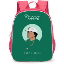 Bruno Mars Backpack StudentPack - Bruno Mars Vector Art On Green Background