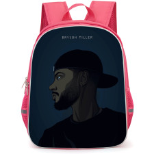 Bryson Tiller Backpack StudentPack - Bryson Tiller Side Portrait Illustration Art On Dark Background