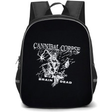 Cannibal Corpse Backpack School Bag StudentPack - Cannibal Corpse Brain Dead Black And White