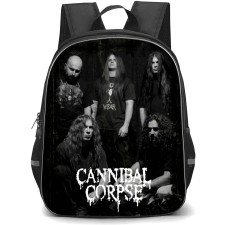Cannibal Corpse Backpack School Bag StudentPack - Cannibal Corpse Group Portrait Greyscale White Logo