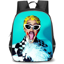 Cardi B Backpack StudentPack - Cardi B Portrait On Cyan Background