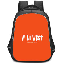 Central Cee Backpack StudentPack - Central Cee Wild West Logo On Orange Background