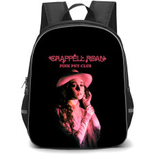 Chappell Roan Backpack StudentPack - Chappell Roan Pink Pony Club on Black Background