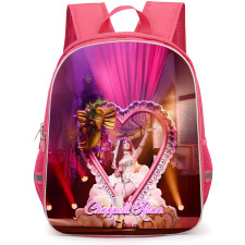 Chappell Roan Backpack StudentPack - Chappell Roan Sitting on Heart Looking Up on Stage Background