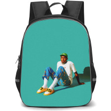 Tyler The Creator Backpack StudentPack - Tyler The Creator Sitting On Cyan Background