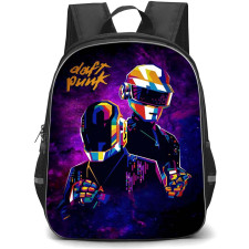 Daft Punk Backpack StudentPack - Daft Punk Wapap Art Blue And Purple Effect Background