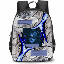 Djo Backpack StudentPack - Djo Blue Effect Portrait On Grayscale Graphic Art Poster