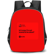 Doja Cat Backpack StudentPack - Doja Cat Alone Lyrics On Red Background
