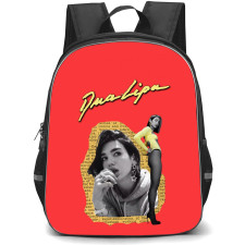 Dua Lipa Backpack StudentPack - Dua Lipa Portrait Grayscale On Red Background
