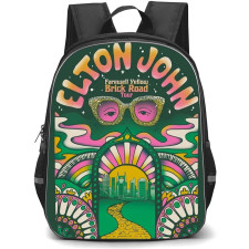 Elton John Backpack StudentPack - Elton John Nashville 18 Bird Green Background
