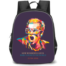 Elton John Backpack StudentPack - Elton John Wapap Art With His Quote