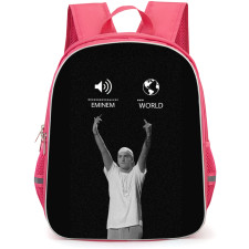 Eminem Backpack StudentPack - Eminem Showing Middle Finger Grayscale Poster