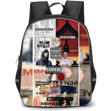 Eminem Backpack StudentPack - Eminem Slim Shady Collage Poster
