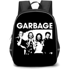 Garbage Backpack School Bag StudentPack - Band Wacky In Black And White Portrait