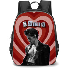 Harry Style Backpack StudentPack - Harry Style Grayscale Portrait On Heart Shape