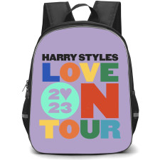 Harry Style Backpack StudentPack - Harry Styles Love On Tour 2023 Word Art Purple Background