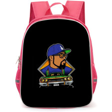 Ice Cube Backpack StudentPack - Ice Cube Cartoon Art On Black Background