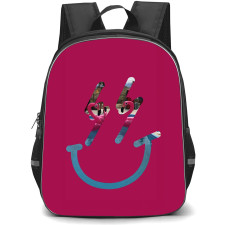 J Balvin Backpack StudentPack - J Balvin Emoji Freak On Red Background