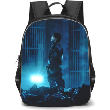 Jimin Backpack StudentPack - Jimin Standing On Blue Light Effect Poster