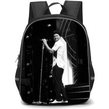 Justin Timberlake Backpack StudentPack - Justin Timberlake Holding Microphone Grayscale Poster