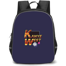 Kanye West Backpack StudentPack - Kanye West Logo On A Dark Background