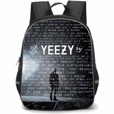Kanye West Backpack StudentPack - Kanye West Yeezy Black And White Lettering Poster