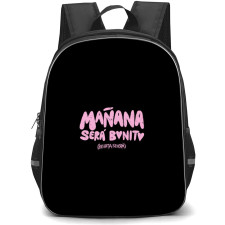 Karol G Backpack StudentPack - Karol G Manana Sea Bonito Pink Logo On Black Background
