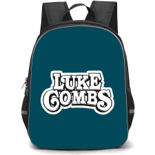 Luke Combs Backpack StudentPack - Luke Combs Logo Sticker On Blue Background