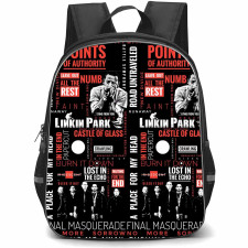 Linkin Park Backpack StudentPack - Linkin Park Album Name On Black Background
