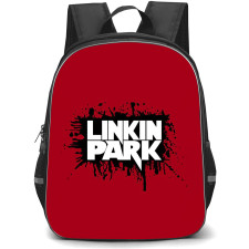 Linkin Park Backpack StudentPack - Linkin Park Logo On Red Background