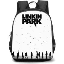 Linkin Park Backpack StudentPack - Linkin Park Minimalist Grayscale Poster