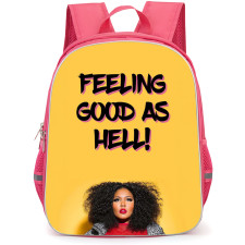Lizzo Backpack StudentPack - Lizzo Feeling Good As Hell Portrait On Yellow Background