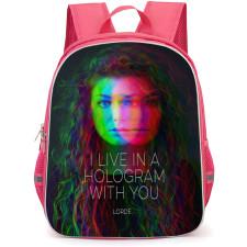Lorde Backpack StudentPack - Lorde Lyrics I Live in A Hologram With You Portrait Poster