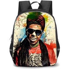 Lil Wayne Backpack StudentPack - Lil Wayne Portrait Painting Poster