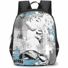 Madonna Backpack StudentPack - Madonna 1986 Art Grayscale Poster