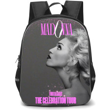 Madonna Backpack StudentPack - Madonna The Celebration Tour Grayscale Side Portrait