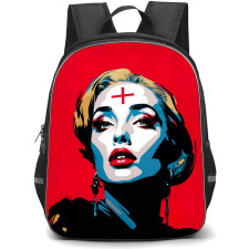 Madonna Backpack StudentPack - Madonna Pop Art On Red Background