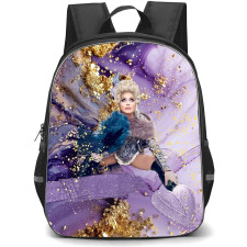 Madonna Backpack StudentPack - Madonna Sitting On Purple Glitter Background
