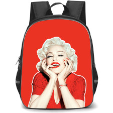 Madonna Backpack StudentPack - Madonna Wears Red Costume And Smiling Sticker