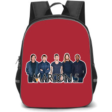 Maroon 5 Backpack StudentPack - Maroon 5 Group Picture Sticker On Red Background