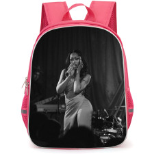 Muni Long Backpack StudentPack - Muni Long Singing On The Stage Grayscale Poster