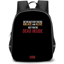 Muse Backpack StudentPack - Muse Lyrics In The Outside You Are Ablaze And Alive On Black Background