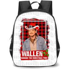 Morgan Wallen Backpack StudentPack - Morgan Wallen Portrait On Christmas Design Background