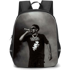 Myke Towers Backpack StudentPack - Myke Towers Singing Grayscale Poster