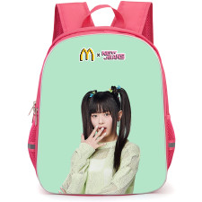 NewJeans Backpack StudentPack - NewJeans Mcdonalds Hanni Portrait On Green Background