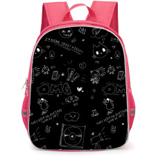 NewJeans Backpack StudentPack - NewJeans OMG Cute Poster Black Background