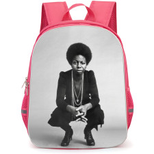 Nina Simone Backpack StudentPack - Nina Simone Sitting Grayscale Poster