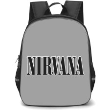 Nirvana Backpack StudentPack - Nirvana Logo Sticker On Gray Background